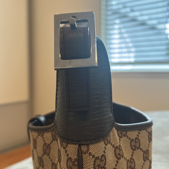 Gucci GG monogram web hobo shoulder bag. - Picture 4 of 10